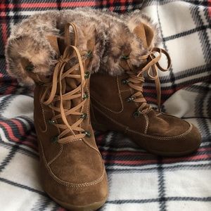 Bass Furry Cuff Suede Boot